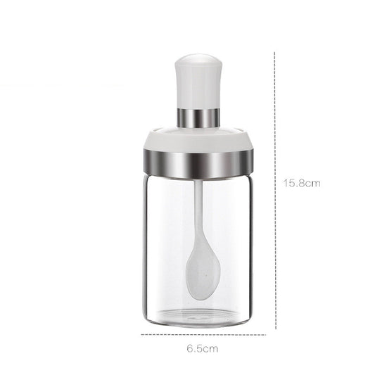 Moisture-Proof Glass Salt Shaker for Kitchen Use